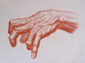 Michael Hensley Drawings, Human Hands 16